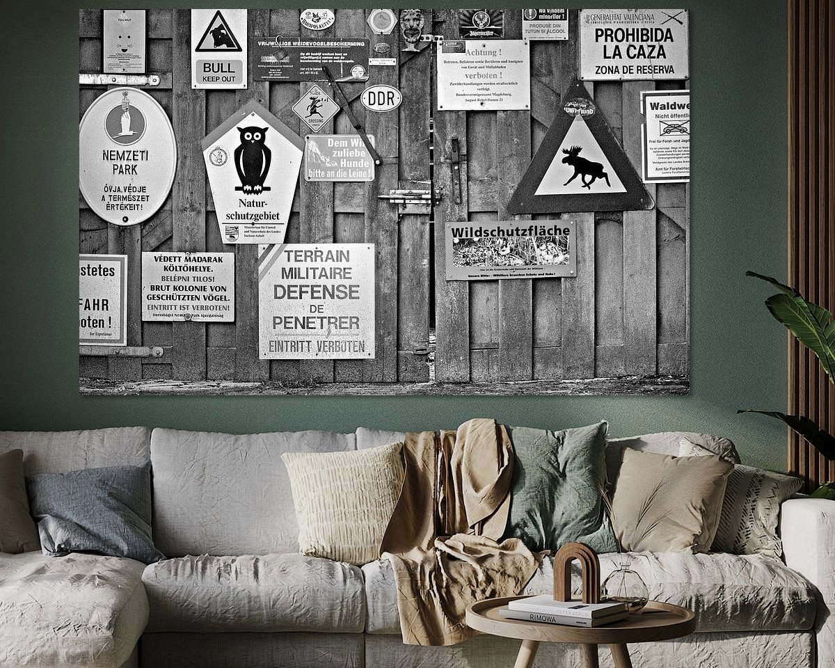 Voorbeeld van het werk in een kamer