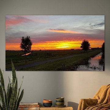 Nederland de avond valt