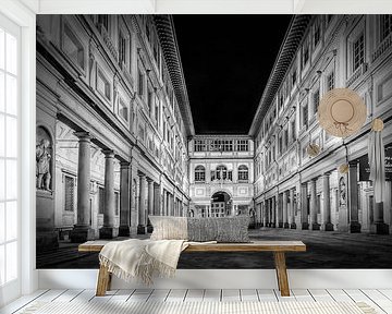 FLORENCE Uffizi Gallery at night by Melanie Viola