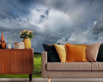 Ein Regensturm über Schiermonnikoog von John Verbruggen