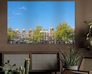 Amsterdam vieilles façades traditionnelles de bâtiments à aux canaux sur Sjoerd van der Wal Photographie