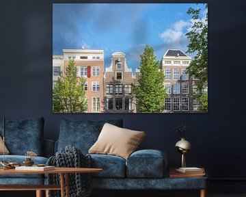 Amsterdam vieilles façades traditionnelles de bâtiments à aux canaux sur Sjoerd van der Wal Photographie