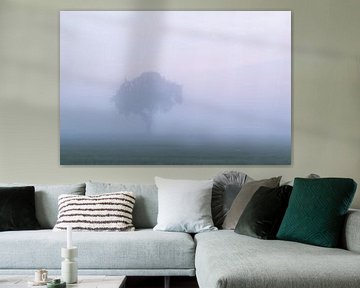 Boom in de mist , Tree in the mist by Art Wittingen