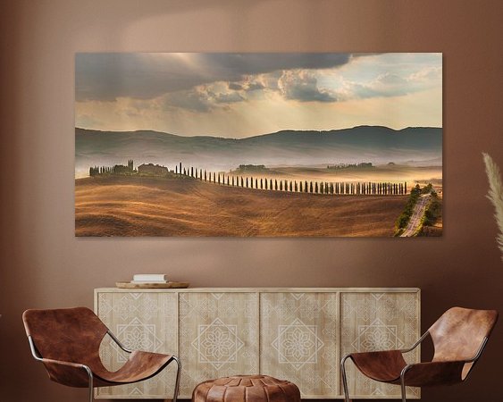 Voorbeeld van het werk in een kamer