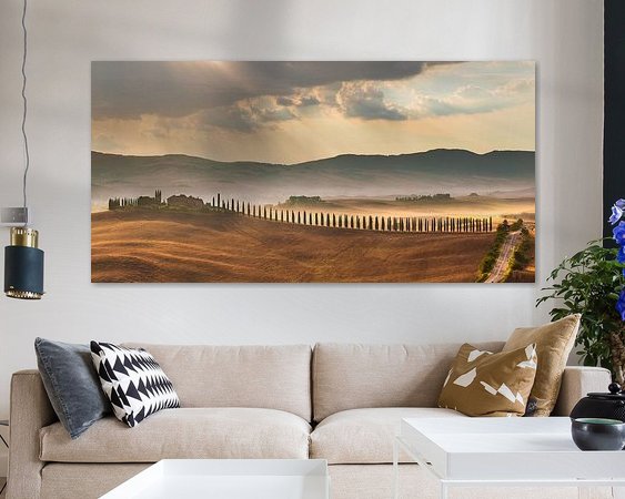 Voorbeeld van het werk in een kamer