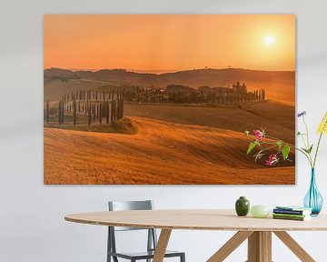 Gouden zonsondergang Toscane ... von Marc de IJk