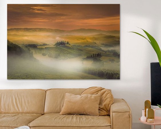 Voorbeeld van het werk in een kamer