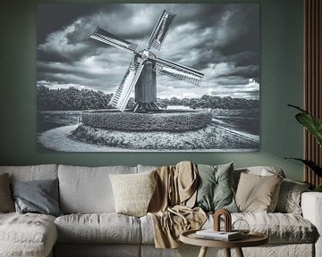 Nederlandse windmolen in oude vestingstad van Fotografiecor .nl