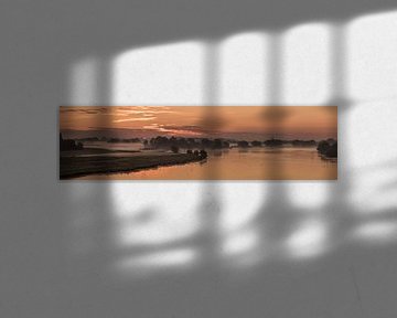 IJssel panorama bij zonsopgang van Erik Veldkamp