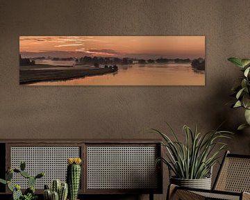 IJssel panorama bij zonsopgang van Erik Veldkamp