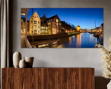 Thorbeckegracht dans Zwolle en soirée sur Sjoerd van der Wal Photographie