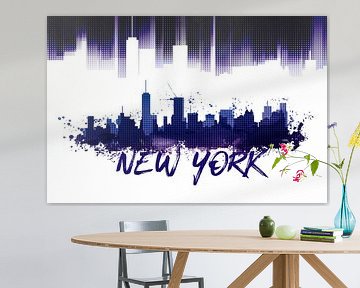 Graphic Art NYC Skyline | lila von Melanie Viola