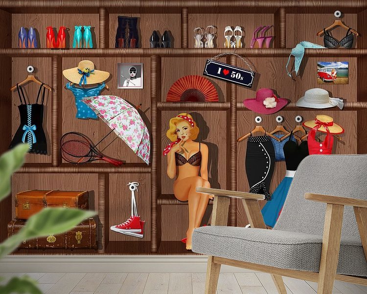 Voorbeeld van het werk in een kamer