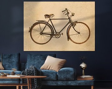 Retro styled image of an old rusty bicycle by Martin Bergsma