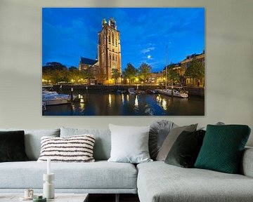 Great Church Dordrecht at the harbor by Anton de Zeeuw