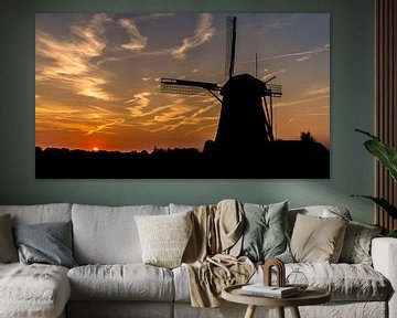 Laatste licht op de molen