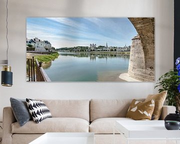 Loire rivier aan de Franse stad Saumur