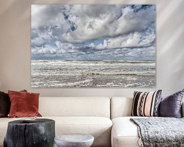 Wind, zon, zee en water aan het Noordzee strand van Fotografiecor .nl
