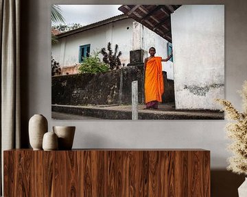 boeddhistische priester, Sri Lanka. by Rony Coevoet