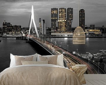 Skyline Rotterdam by Night  - Rotterdams Finest !   van Sylvester Lobé