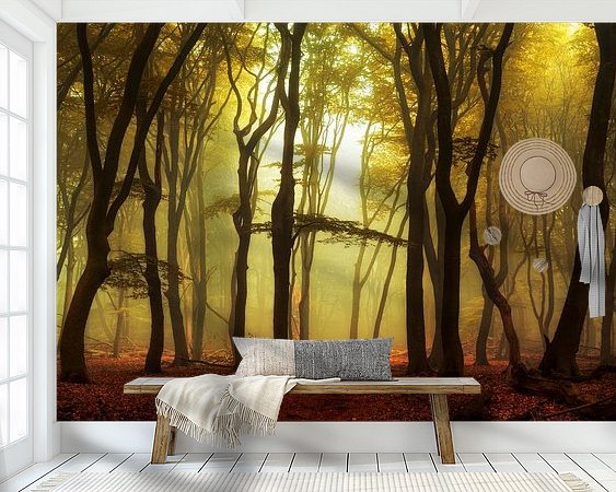 Voorbeeld van het werk in een kamer