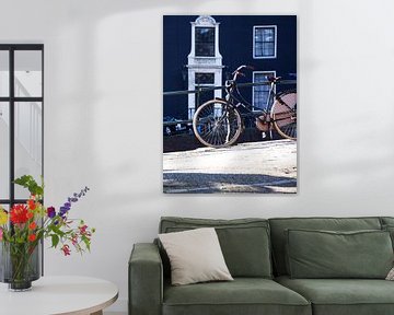 Fahrrad auf Brücke Amsterdam von Studio LINKSHANDIG Amsterdam