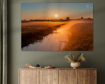 Polder awakens in warm autumn sun sur Marc Vermeulen