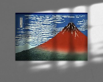 Das Rote Fuji, Japan - Katsushika Hokusai von Roger VDB