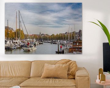 Eén van de havens in Dordrecht (Zuid-Holland) van Fotografie Jeronimo
