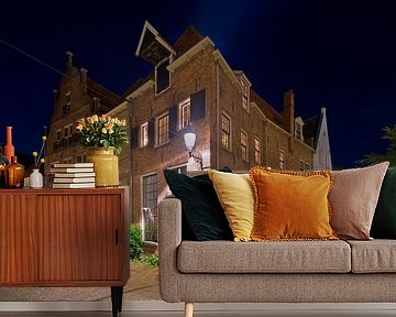 Medieval buildings in Deventer at night by Anton de Zeeuw
