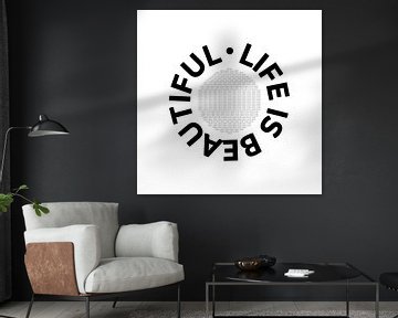 Text Art LIFE IS BEAUTIFUL - CARPE DIEM by Melanie Viola