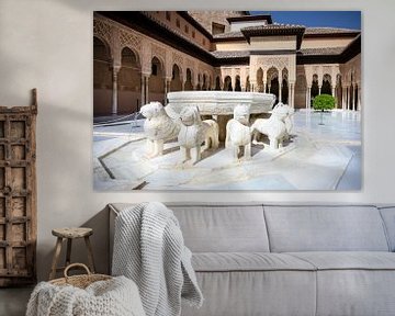 Het hof van de leeuwen, Granada, Alhambra, Spanje