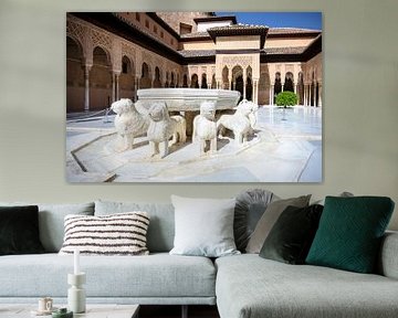 Der Hof der Löwen, Granada, Alhambra, Spanien von Fotografiecor .nl