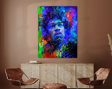 Jimi Hendrix Pop Art 1020016 van Felix von Altersheim
