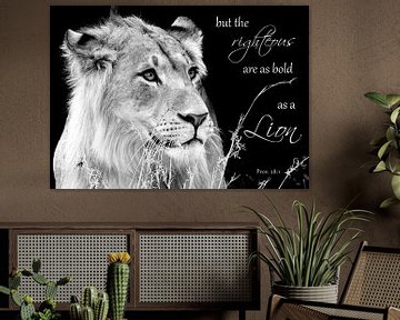 Spreuken 28:1 de rechtvaardige is moedig als een leeuw
