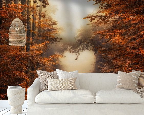 Voorbeeld van het werk in een kamer