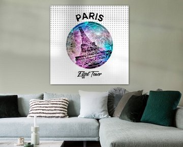 Grafische kunst PARIJS Eiffeltoren van Melanie Viola