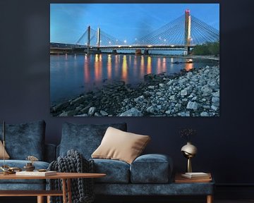die Brücke Zaltbommel in der Abenddämmerung von Jasper van de Gein Photography