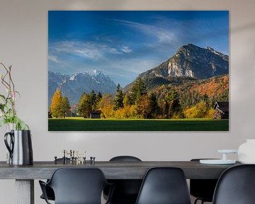 Autumn mood with Zugspitze and Kramer