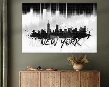 Graphic Art NYC Skyline II | black van Melanie Viola