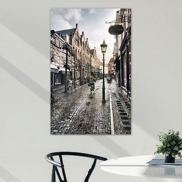 Haarlem - Warmoesstraat nach dem Regen von OK-ART