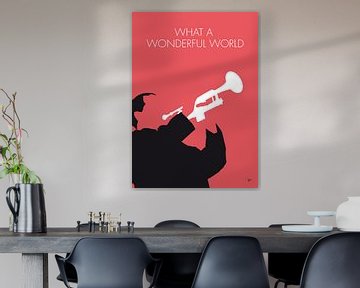 No012 MY LOUIS ARMSTRONG Minimal Music poster
