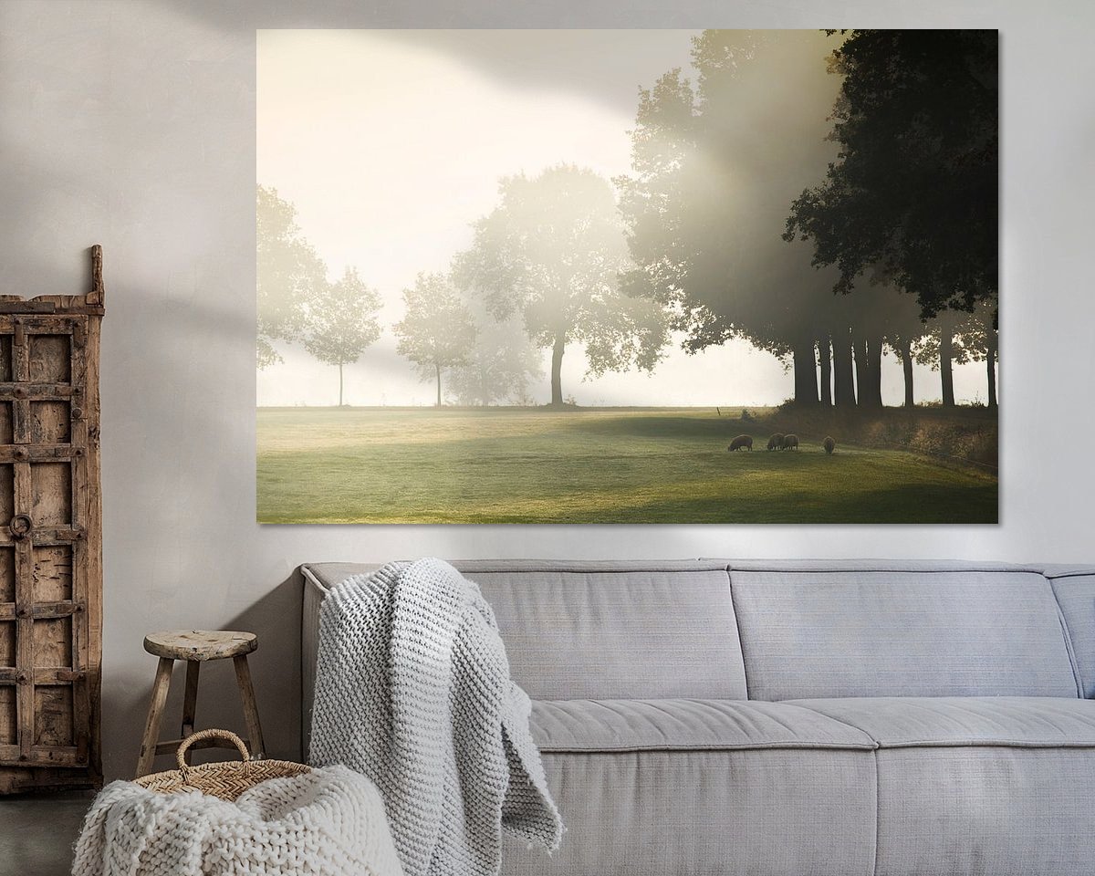 Voorbeeld van het werk in een kamer