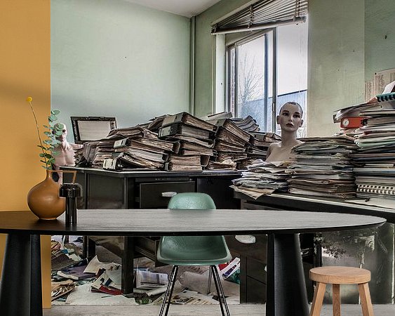 Voorbeeld van het werk in een kamer