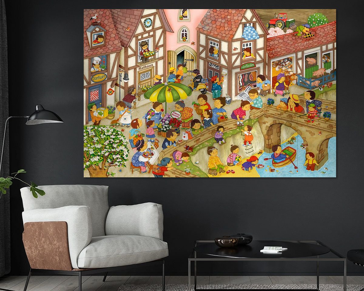 Voorbeeld van het werk in een kamer