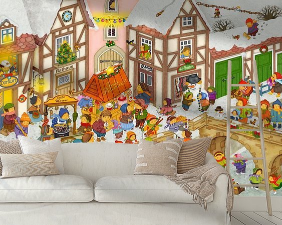 Voorbeeld van het werk in een kamer