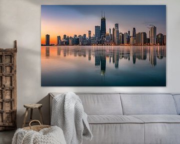 Chicago Skyline van Photo Wall Decoration