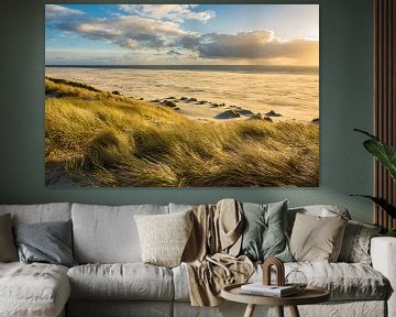 Dunes on the North Sea coast on the island Amrum