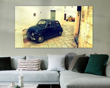 Italë - Puglia - Fiat 500 en Ape in de oude binnenstad van Martina Franca 