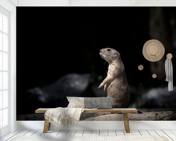 Voorbeeld van het werk in een kamer